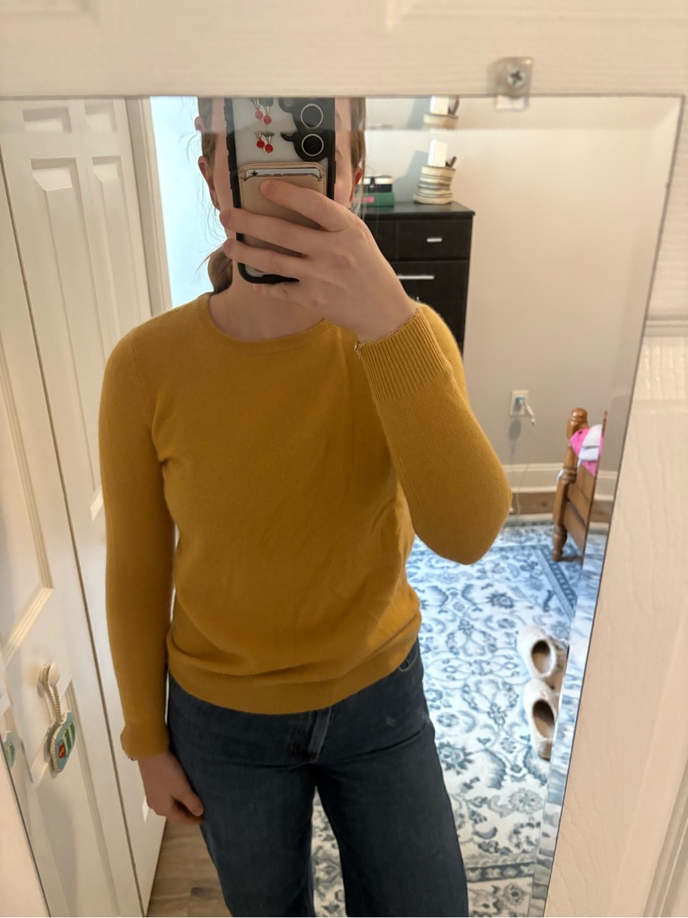 Bloomingdale’s Mustard Cashmere Crewneck